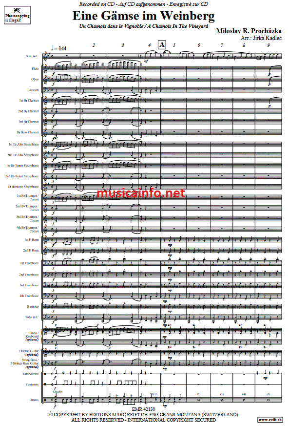 Eine Gämse im Weinberg - Sample sheet music
