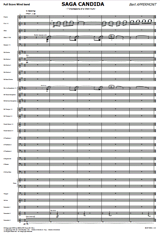 Saga Candida - Sample sheet music