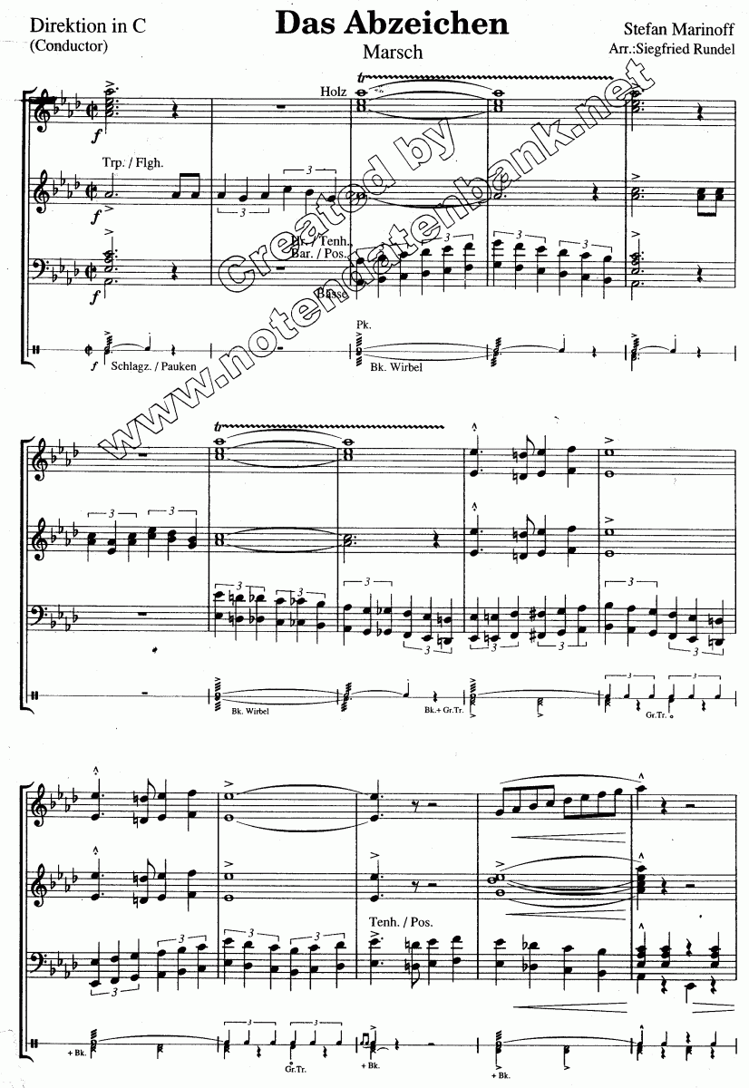 Abzeichen, Das - Sample sheet music