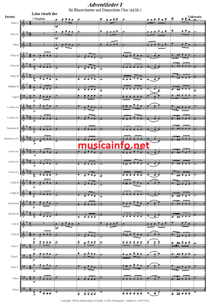 Adventlieder I - Sample sheet music