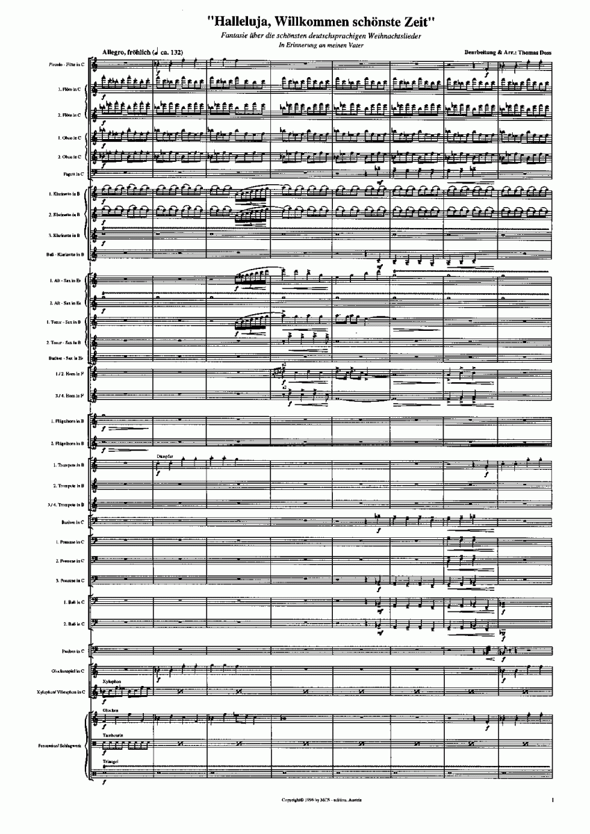 Halleluja, willkommen schönste Zeit - Sample sheet music