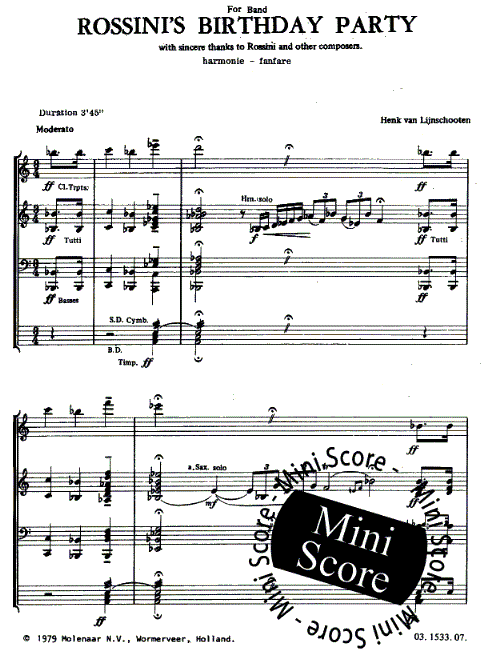 Rossini's Birthday Party - Sample sheet music