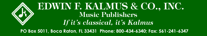 Edwin F. Kalmus Edition - click here